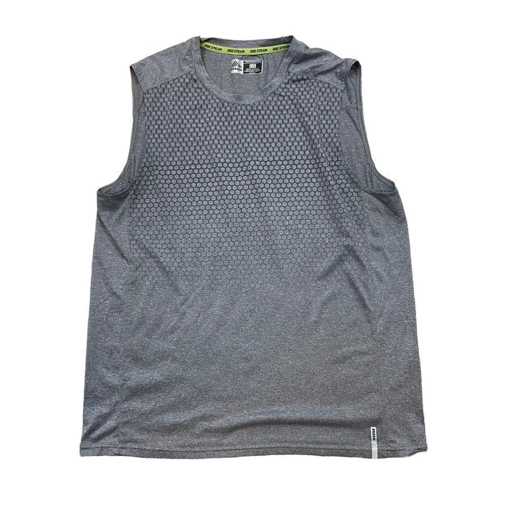 Mens RBX‎ X-Train Grey Ombré Print Muscle Tee-Shirt Size Large
